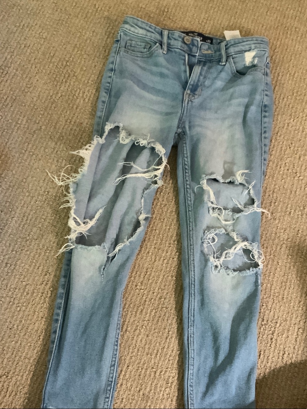 Hollister Light Blue Ripped Skinny Jeans